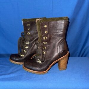 UGG Size 6 Fabrice High Heel Ankle Boots